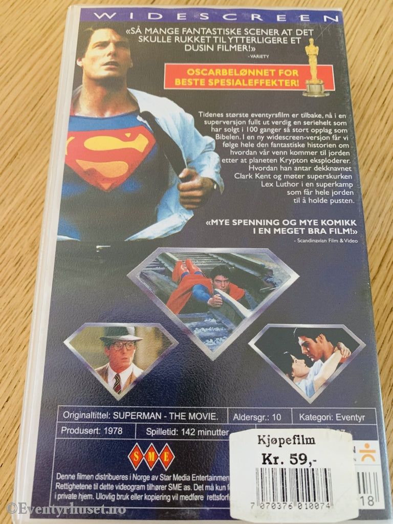 Superman - The Movie. 1978. Vhs. Vhs