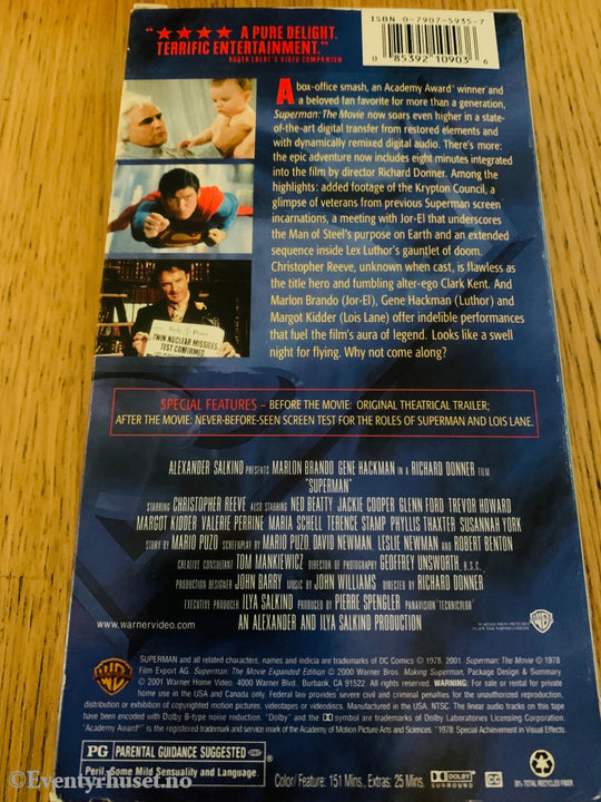 Superman: The Movie (1978). VHS slipcase.