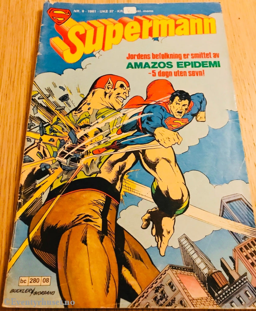 Supermann. 1981/08. Tegneserieblad