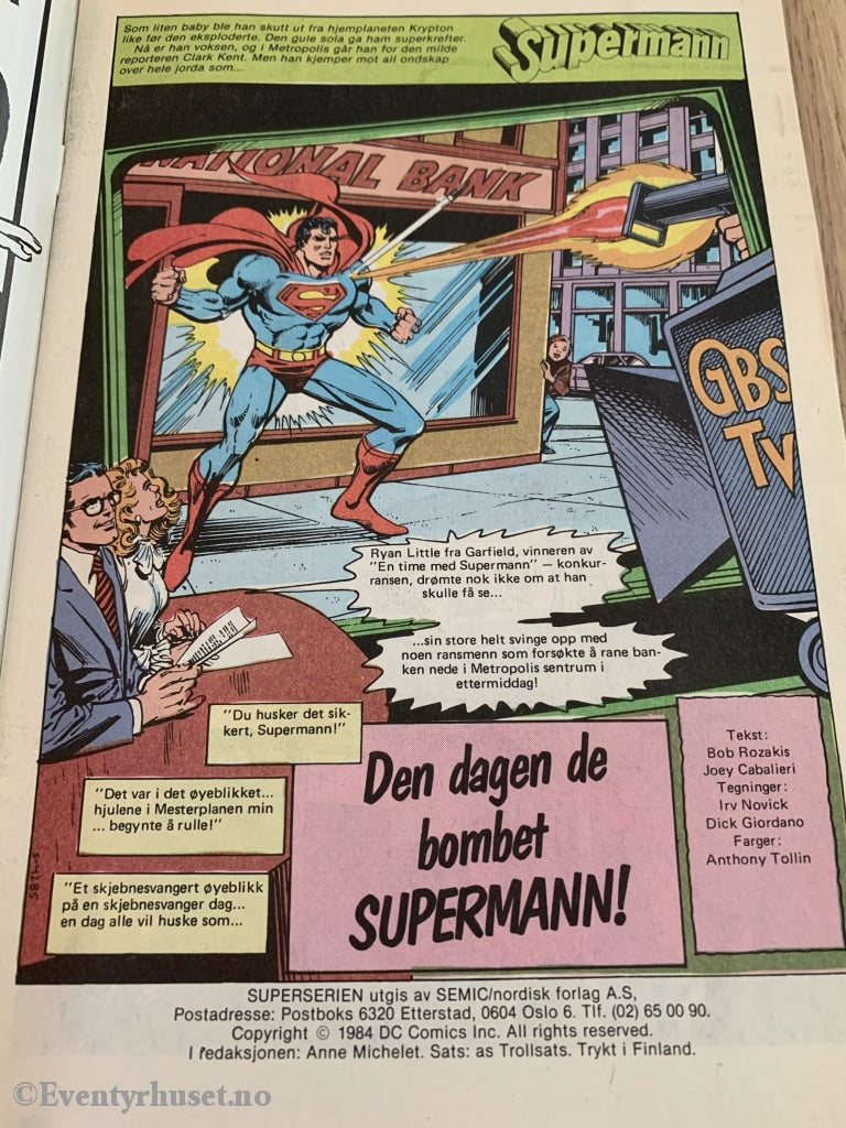 Supermann. 01/1985. Tegneserieblad