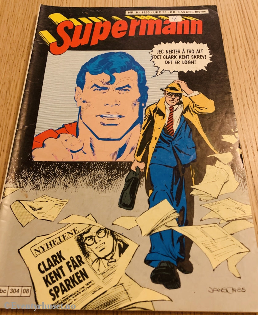 Supermann. 1986/08. Tegneserieblad