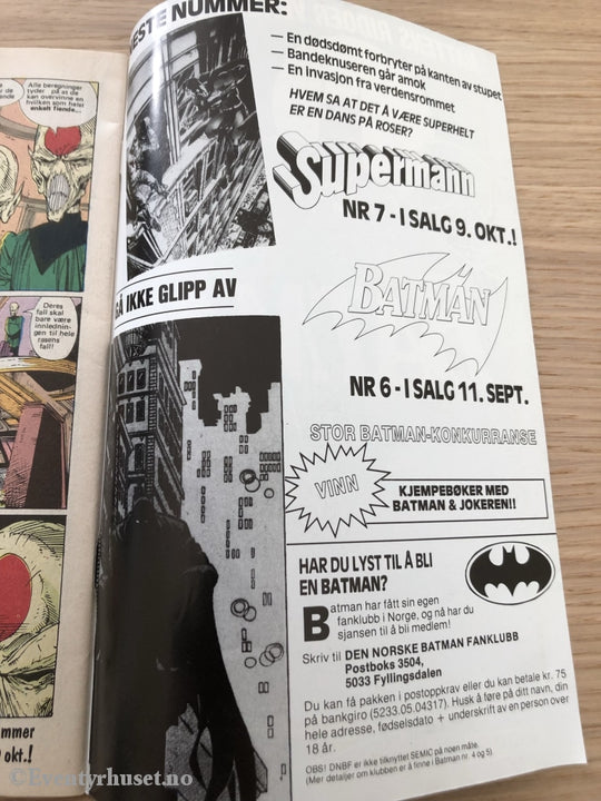 Supermann Nr. 6 1990. Tegneserieblad