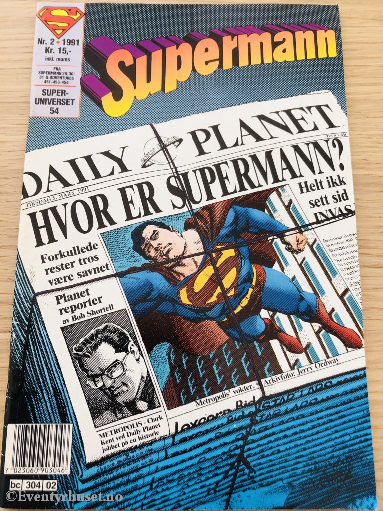 Supermann Nr. 2 1991. Tegneserieblad