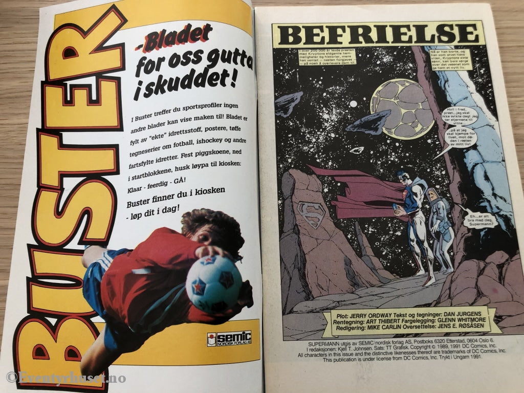 Supermann Nr. 4 1991. Tegneserieblad