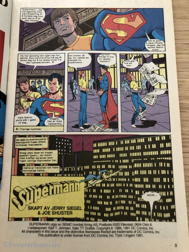 Supermann Nr. 5 1991. Tegneserieblad