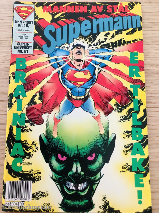 Supermann Nr. 9 1991. Tegneserieblad