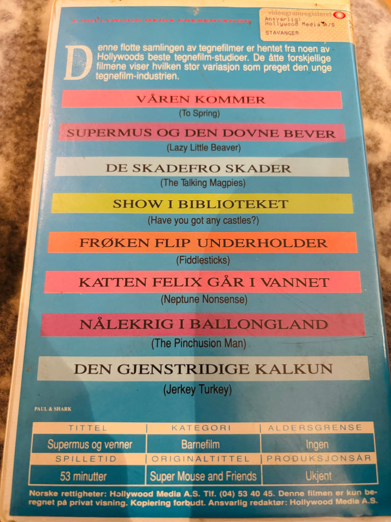 Supermus og venner. VHS Big Box. VHS Big Box
