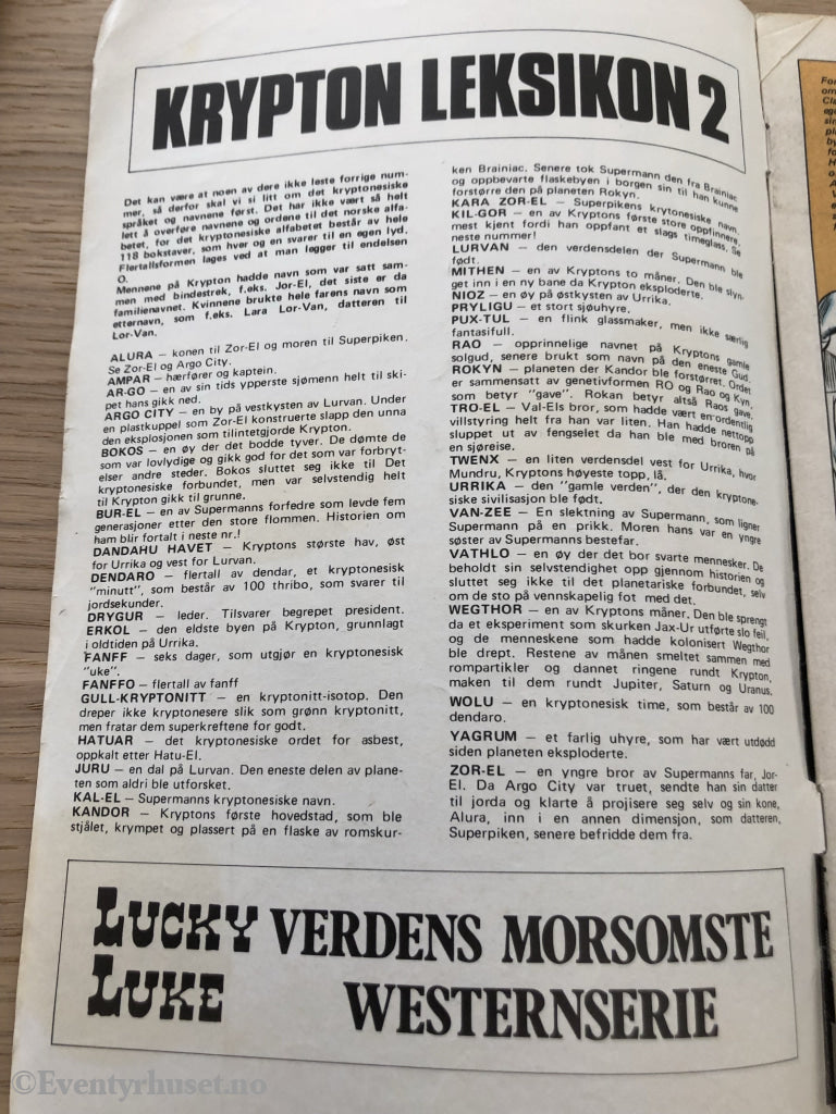 Superserien Nr. 9 1982. Tegneserieblad