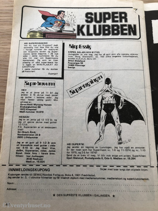 Superserien Nr. 9 1982. Tegneserieblad