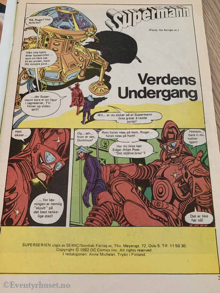 Superserien. 23/1982. Tegneserieblad