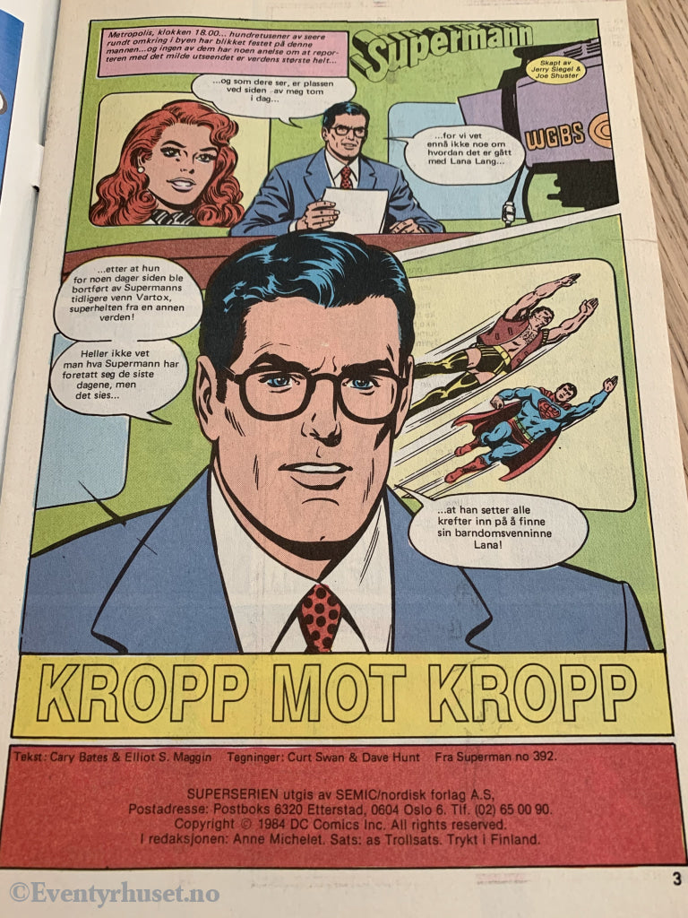 Superserien. 07/1984. Tegneserieblad