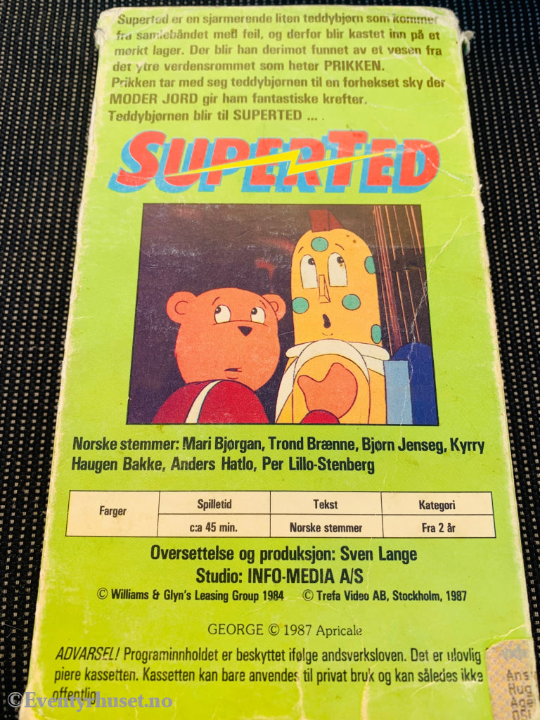 SuperTed. 1984/87. Slipcase VHS VHS