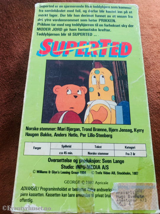 SuperTed. 1984/87. Slipcase VHS VHS