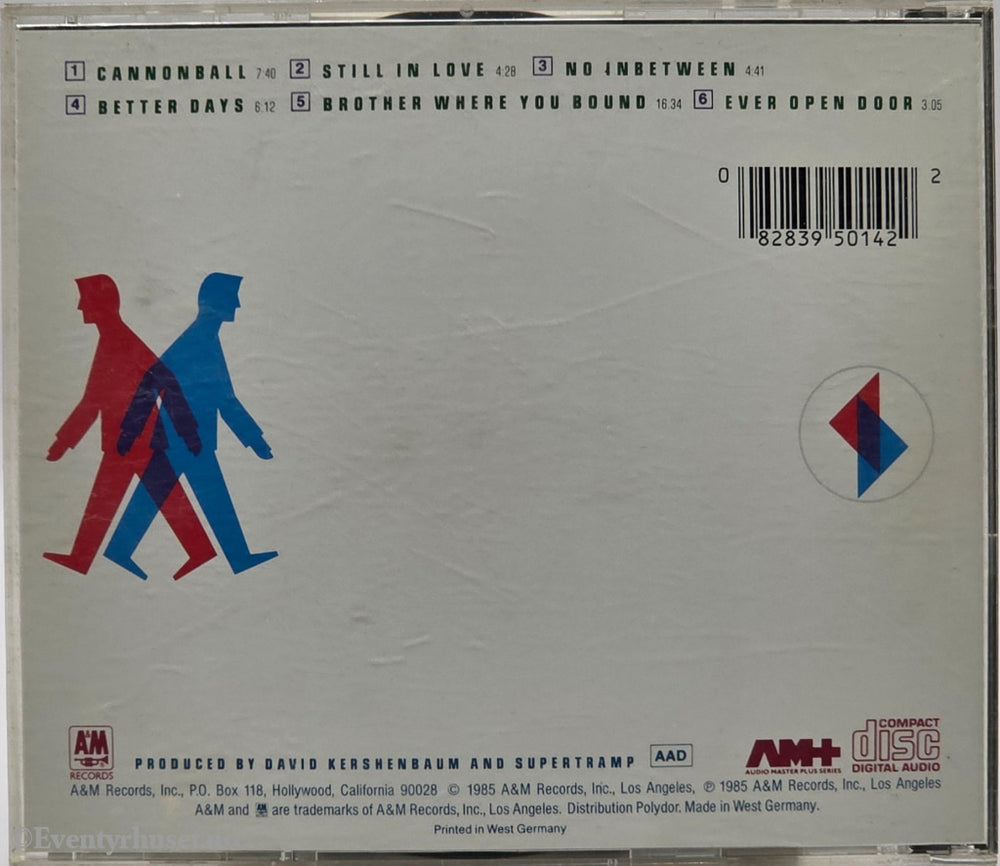 Supertramp, 1985, Brother Where You Bound. Musikk-CD.