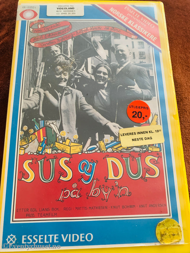 Sus & Dus på by’n. 1968. VHS Big Box. VHS Big Box