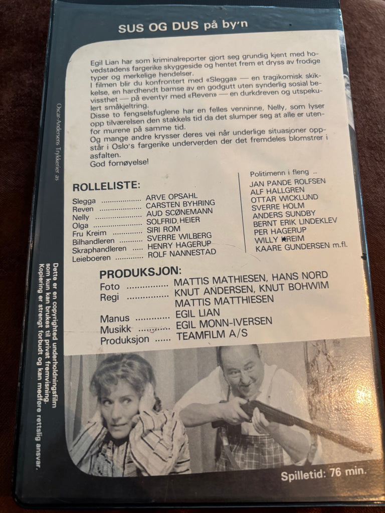 Sus og Dus på By'n. VHS Big Box.