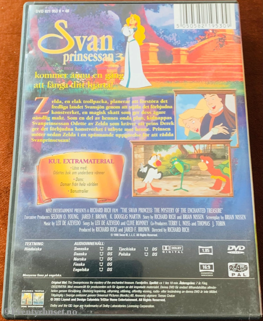 Svaneprinsessen Og Trylleformelen. 2003. Dvd. Svensk Utgave Med Norsk Tale. Dvd