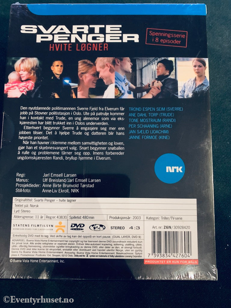 Svarte Penger Hvite Løgner (Nrk). Dvd Slipcase. Ny I Plast!