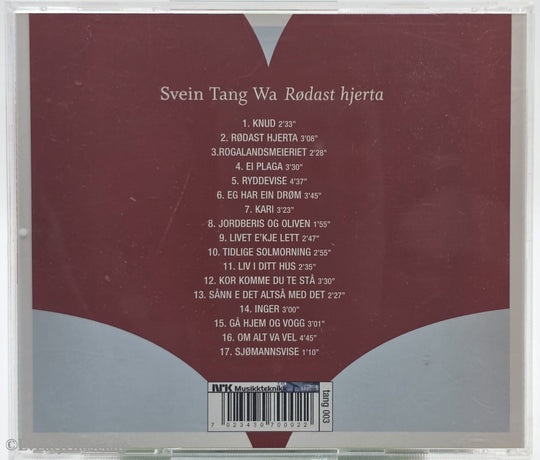 Svein Tang Wa - Rødast hjerta 2007 . Musikk-CD.