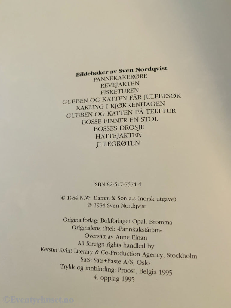 Sven Nordqvist. 1984/95. Pannekakerøre. Fortelling
