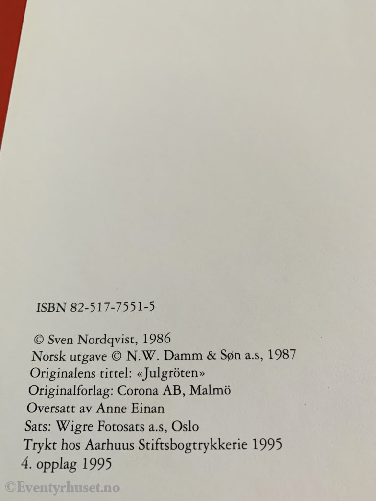 Sven Nordqvist. 1986/95. Julegrøten. Fortelling