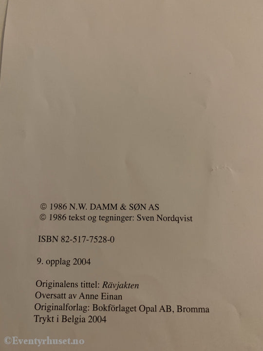Sven Nordqvist. 1986/04. Revejakten. Fortelling