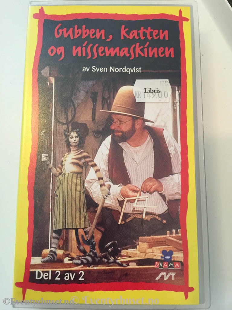 Sven Nordqvist. 1992/93. Gubben Katten Og Nissemaskinen. Del 2 Av Vhs. Vhs