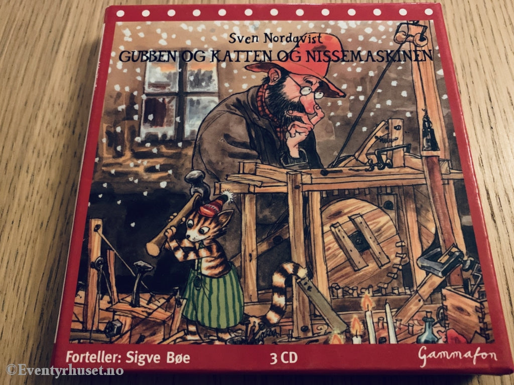 Sven Nordqvist. Gubben Og Katten Nissemaskinen. Lydbok På 3 Cd.