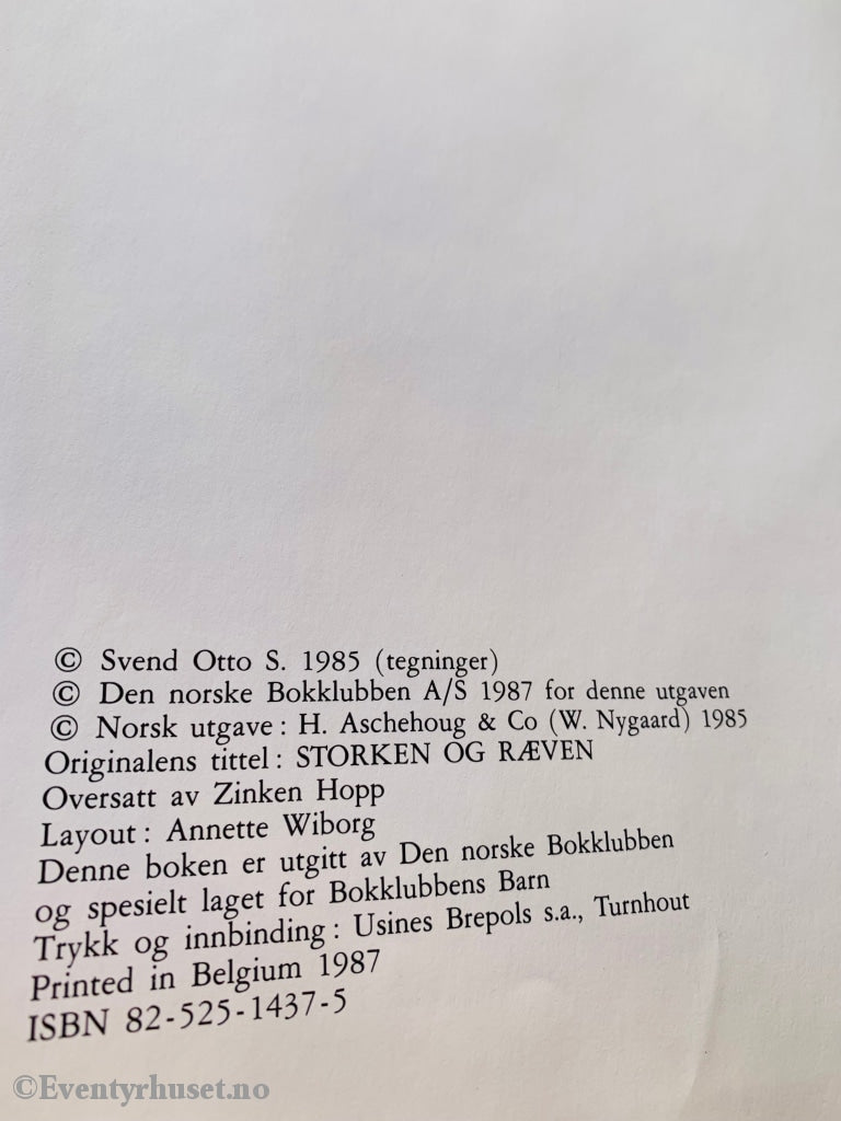 Svend Otto S. 1985. Storken Og Reven. Fortelling