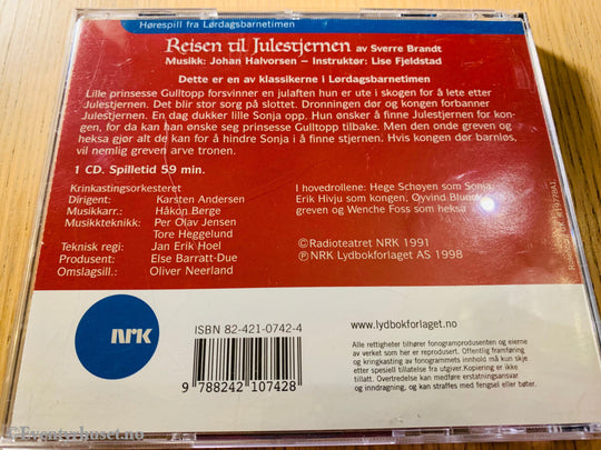 Sverre Brandt Og Johan Halvorsen. 1991/98. Reisen Til Julestjernen (Nrk). Lydbok På Cd.