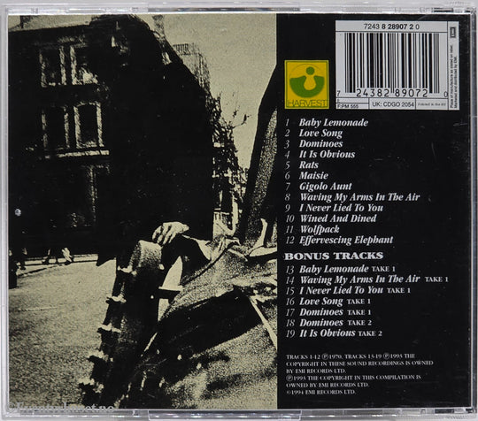Syd Barrett. 1990. Barrett. Musikk-CD.