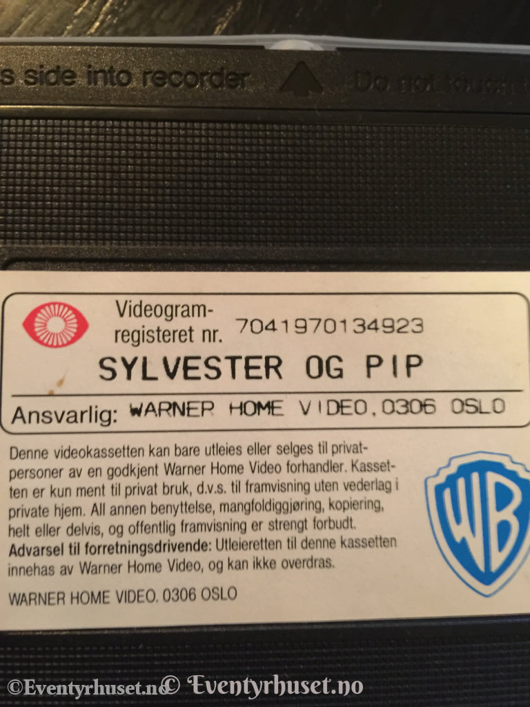 Sylvester Og Pip. 1982/84. Vhs. Vhs