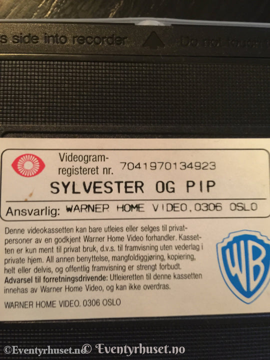 Sylvester Og Pip. 1982/84. Vhs. Vhs