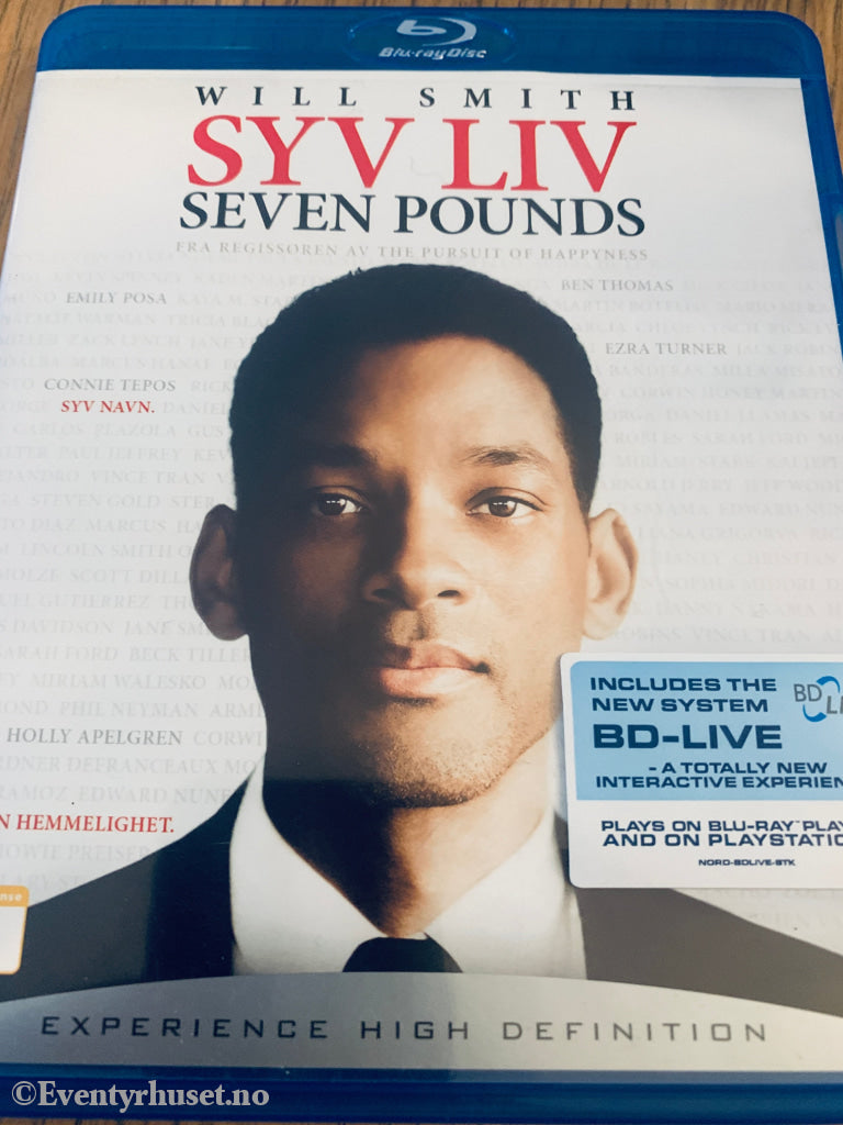 Syv liv (Seven Pounds) (2008). Blu-Ray.