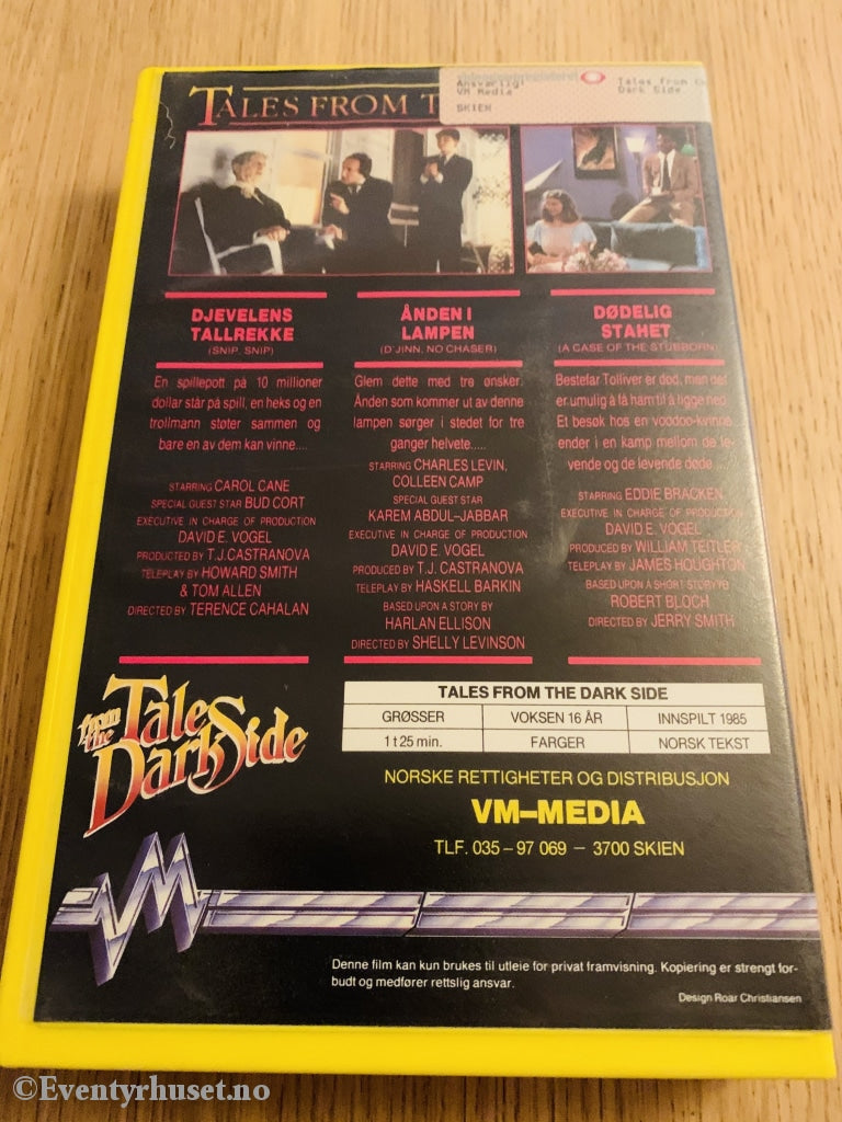 Tales From The Darkside. 1985. Vhs Big Box.