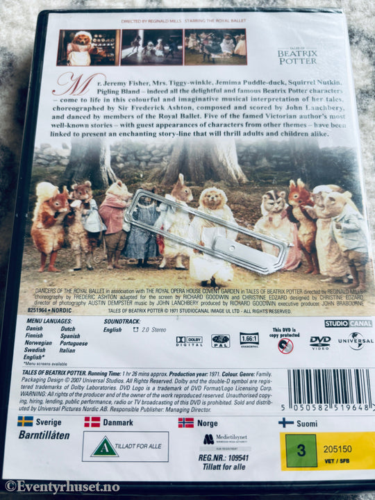Tales of Beatrix Potter. DVD. Ny i plast!