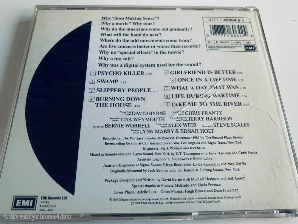 Talking Heads 1984. Stop Making Sense. CD