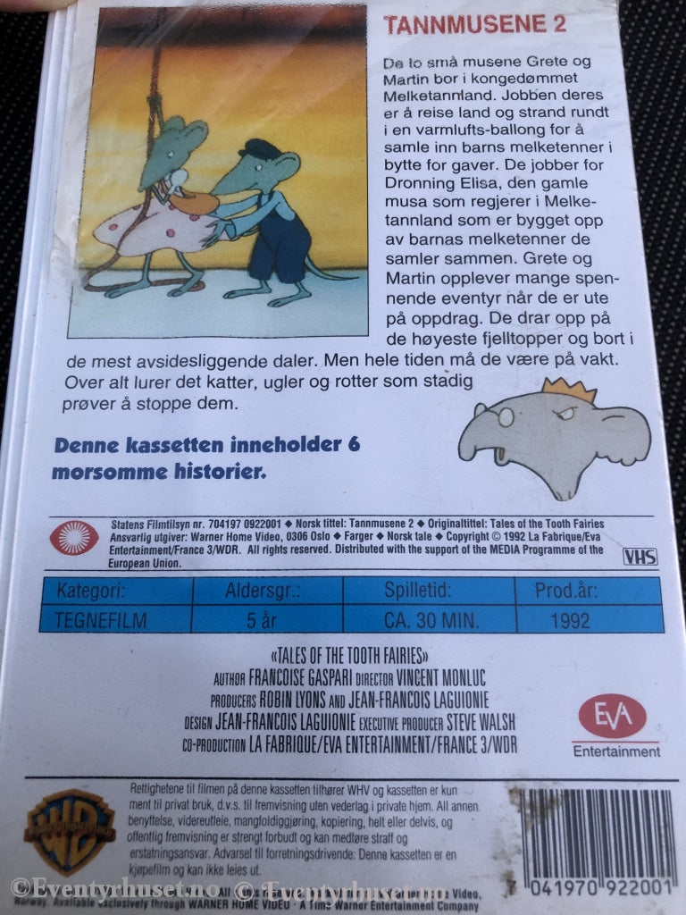 Tannmusene 2 - Lykkepengen. 1992. Vhs. Vhs