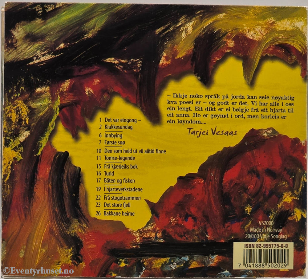 Tarjei Vesaas / Geirr Lystrup / Vinje Songlag - Ør og levande (1993). Musikk-CD.