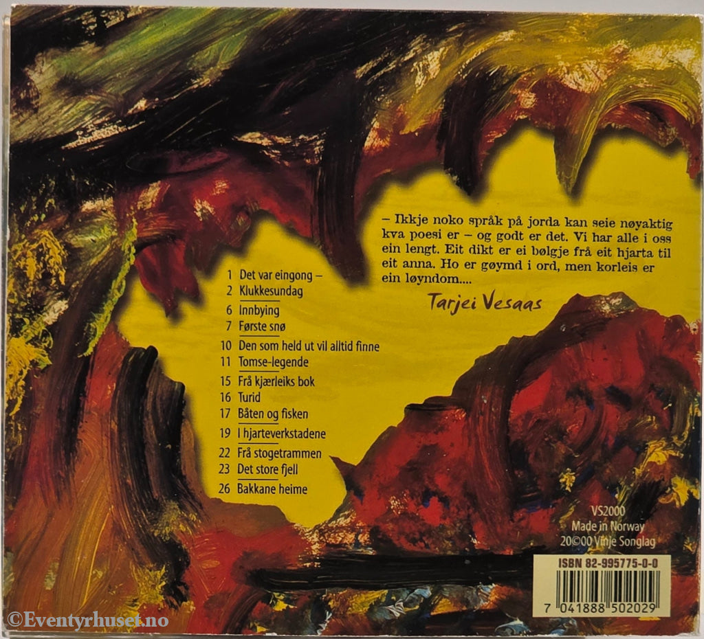 Tarjei Vesaas / Geirr Lystrup / Vinje Songlag - Ør og levande (1993). Musikk-CD.