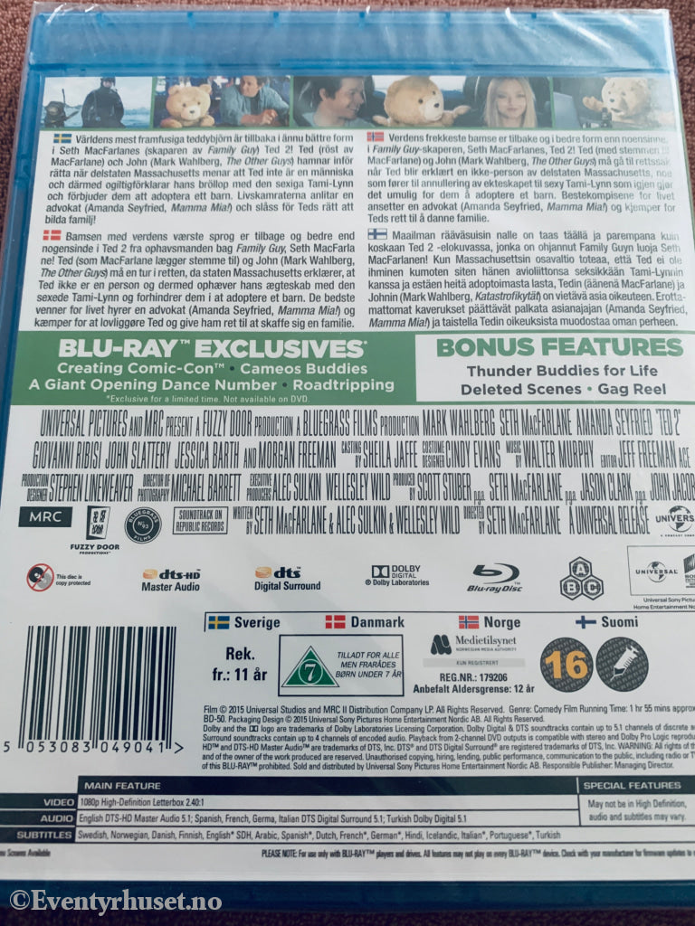 Ted 2. Blu-ray. Ny i plast!