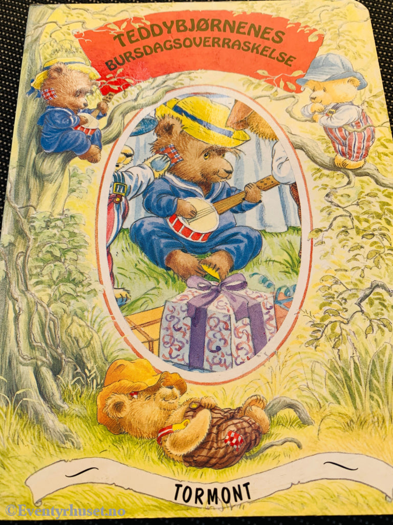Teddybjørnenes Bursdagsoverraskelse. Bok.