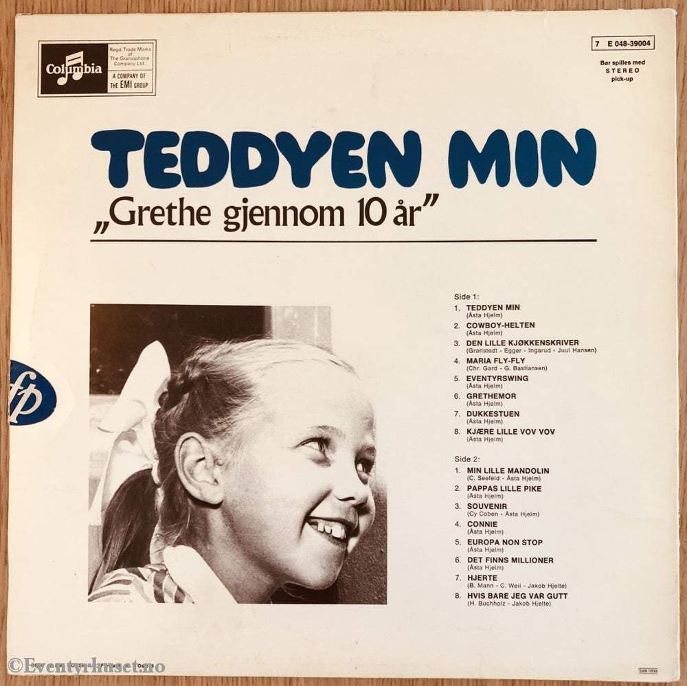 Teddyen Min - «Grethe Gjennom 10 År». 1964. Lp. Lp Plate