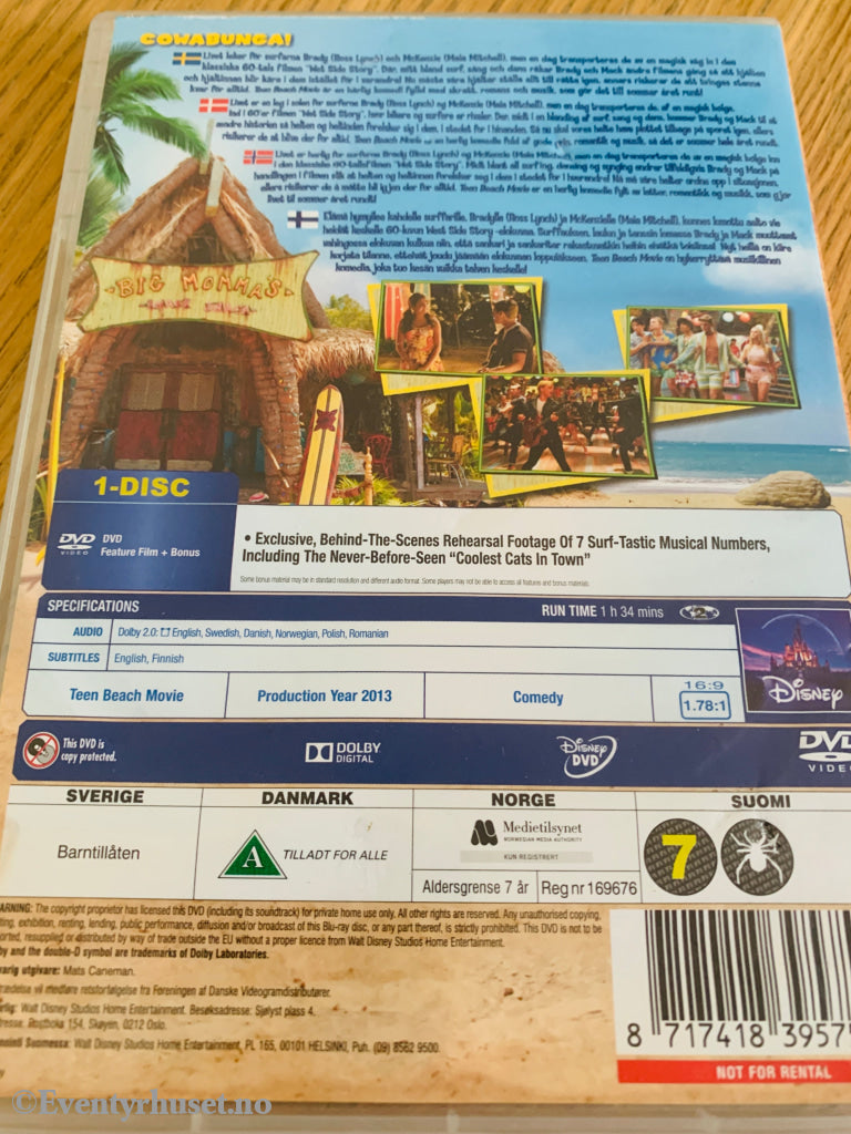 Teen Beach Movie (2013). DVD.