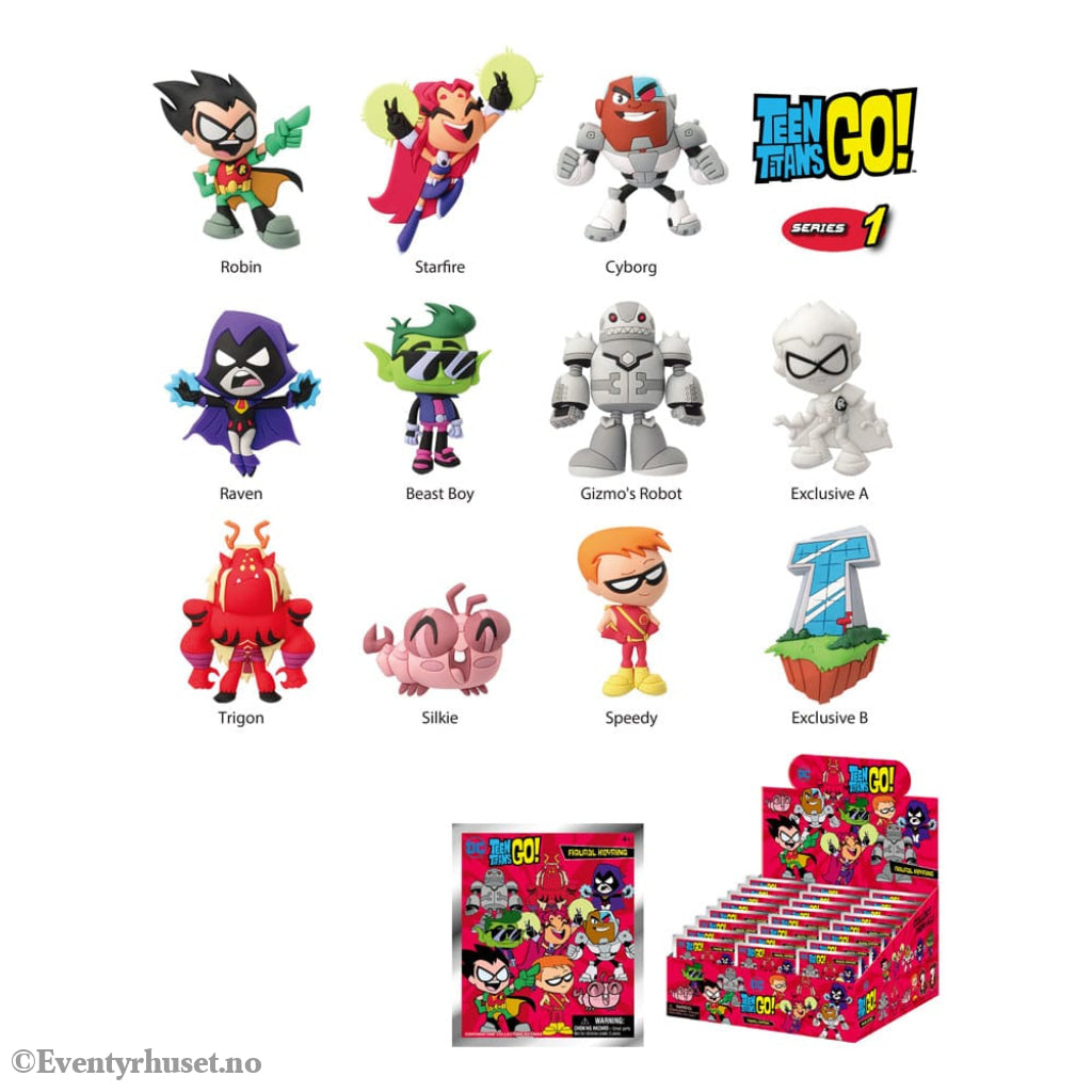 Teen Titans Go! 3D PVC Bag Clips Series 01 Display (24) Fashion & Accessories
