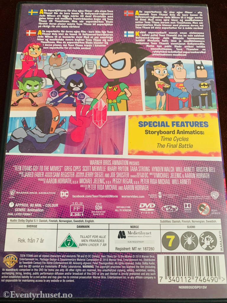 Teen Titans. Go! To The Movies. Dvd. Dvd