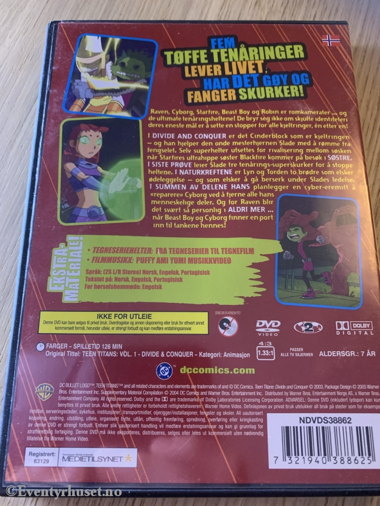 Teen Titans. Vol. 1. Splitt Og Hersk. 2004. Dvd. Dvd