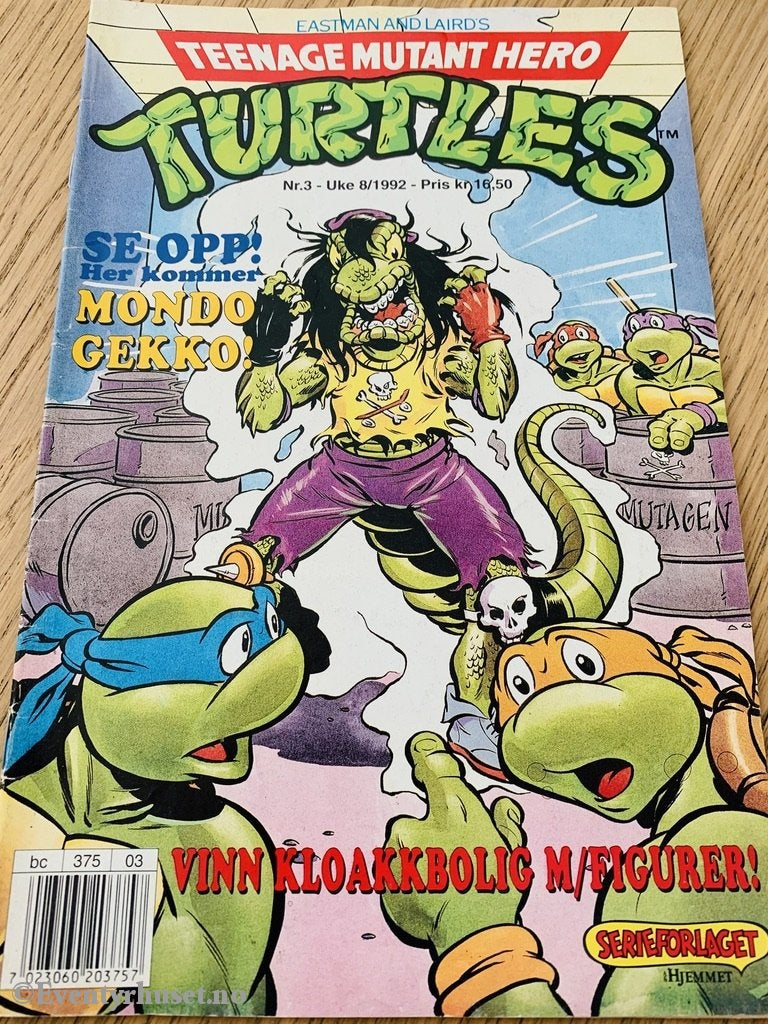 Teenage Mutant Hero Turtles. 1992/03. Tegneserieblad