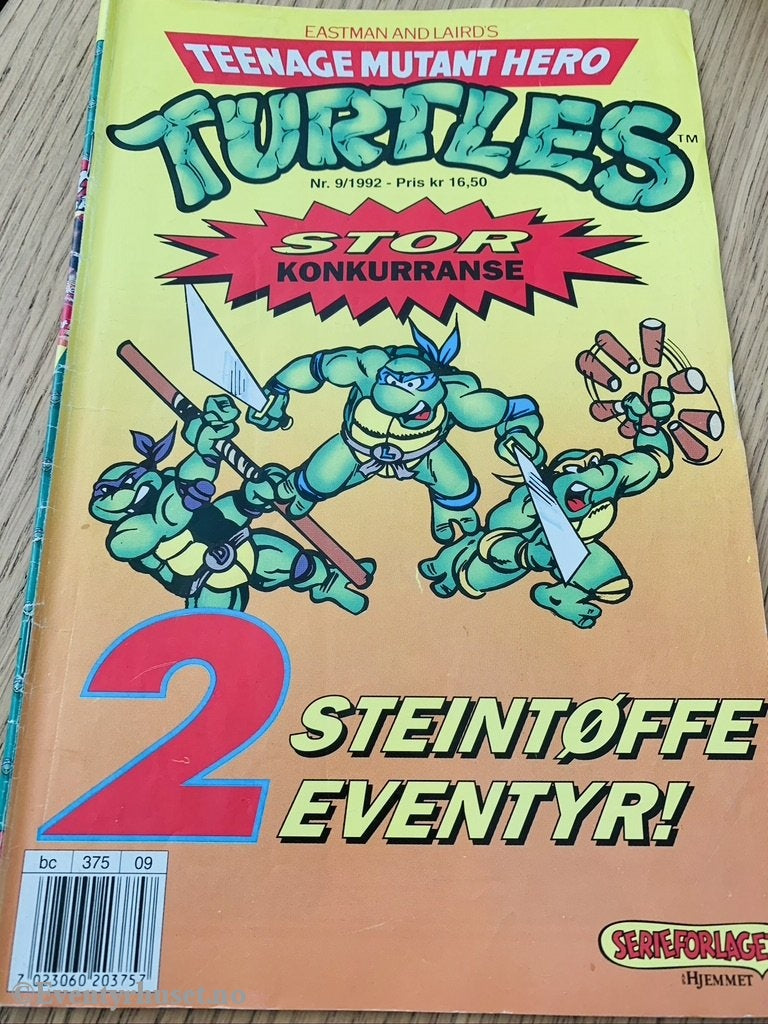 Teenage Mutant Hero Turtles. 1992/09. Tegneserieblad