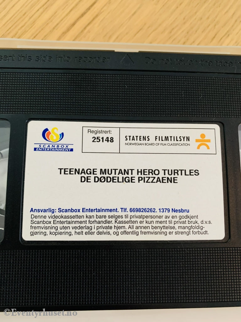 Teenage Mutant Hero Turtles. De Dødelige Pizzaene. Vhs. Vhs